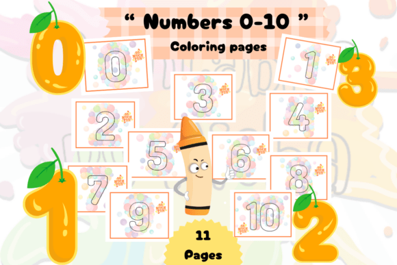 Number Coloring Pages 0-10