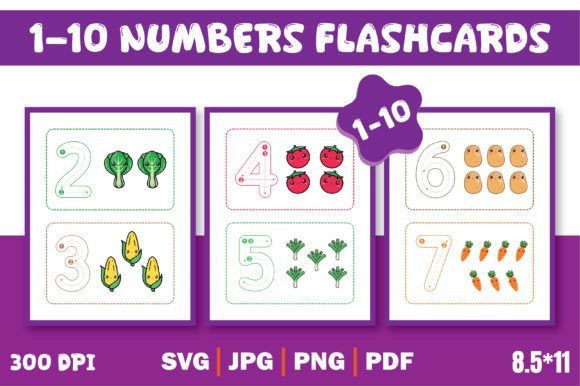 Colorful Numbers Flashcard Set