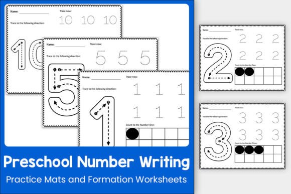 Interactive Write and Wipe Number Mats
