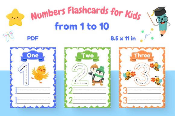 Kids' Engaging Numbers Flashcards