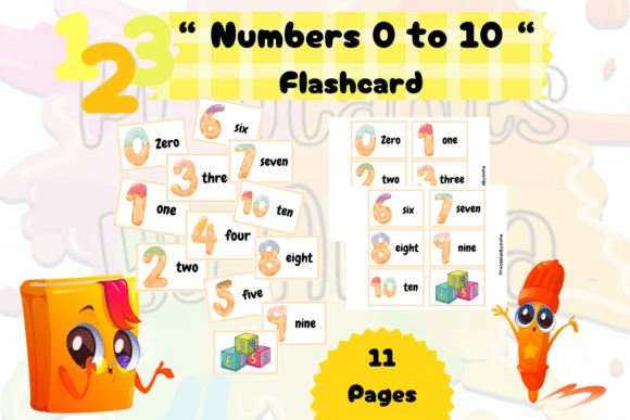 Colorful Numbers 0-10 Flashcards for Fun Learning