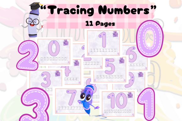 Fun Number Tracing Worksheets 0-10