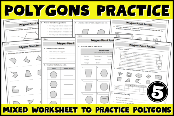 Engaging Geometry Polygons Exercises