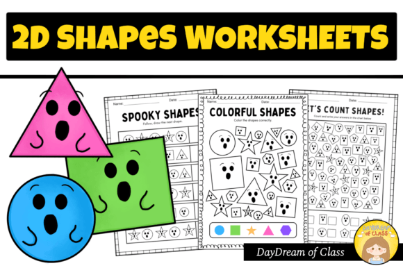 Engaging 2D Ghost Shapes Worksheets