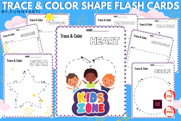 Tracing & Coloring Shapes Cards