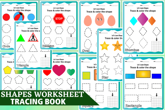 Shapes Tracing and Handwriting Worksheets