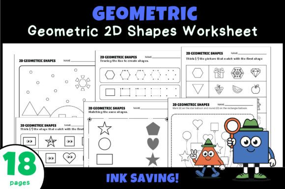 Comprehensive 2D Geometry Worksheets Bundle