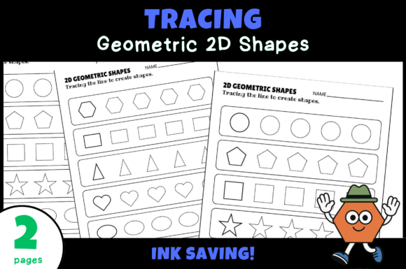 Engaging Geometric Shape Tracing Worksheets