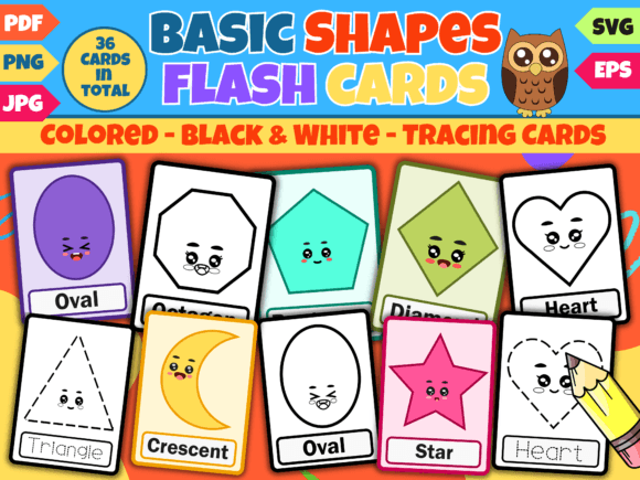 Fun and Educational Shape Flash Cards