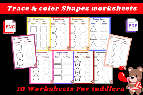 Fun Shape Tracing and Coloring