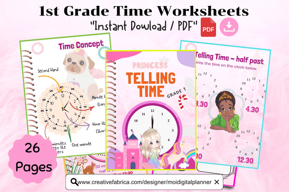 Printable 1st Grade Time Learning Worksheets