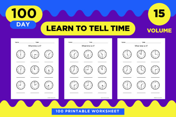 100 Page Printable Time Worksheets