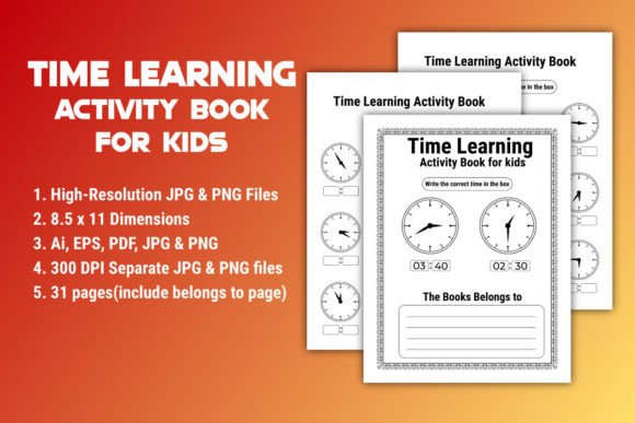 Kids Time Learning Activity Book
