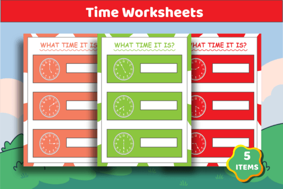Unique Time Worksheets Activity Set