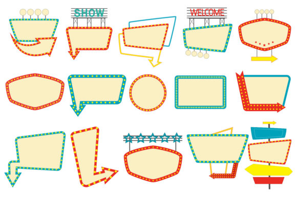Vintage Signboard Clipart Collection