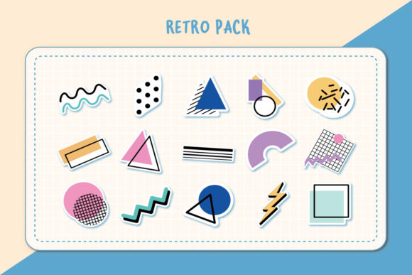 Retro 80s Vector Clipart Collection