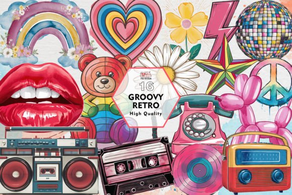 Vintage Sublimation Clipart Collection