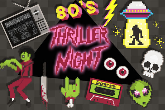 Thrilling 80's Pixel Art Collection