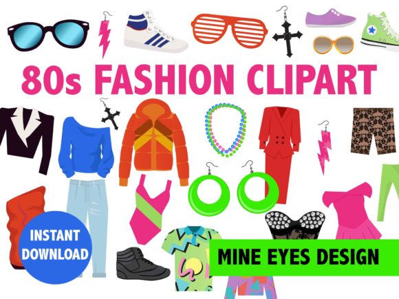 Retro 80s Clipart Collection