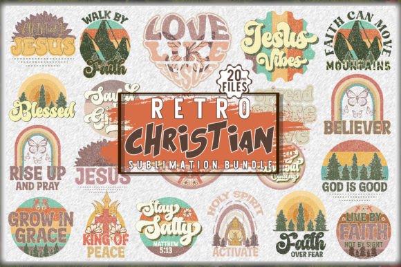 Retro Faith Sublimation Graphics Pack