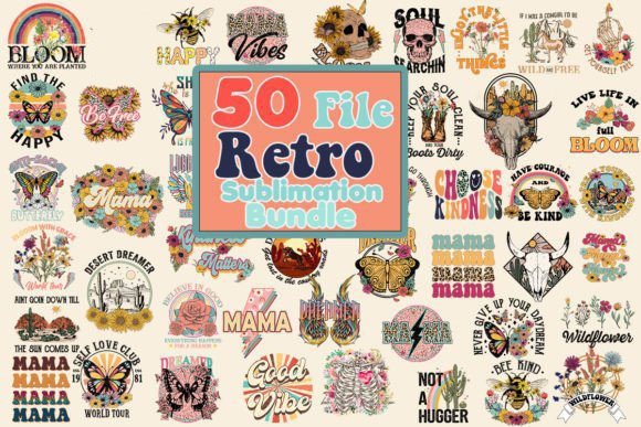 Big Retro Graphic Design Bundle