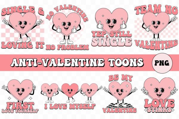 Retro Anti-Valentine's Day Design Collection