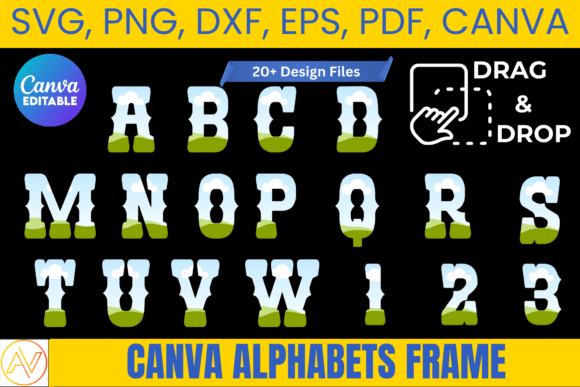 Retro Frame Letters with Drag & Drop Design