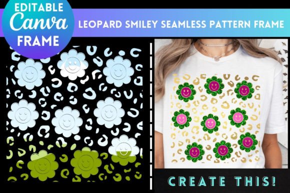 Retro Smiley Custom Canva Frames