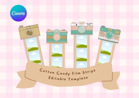 Retro Canva Cotton Candy Template