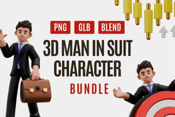 3D Businessman Character Bundle for Visual Projects