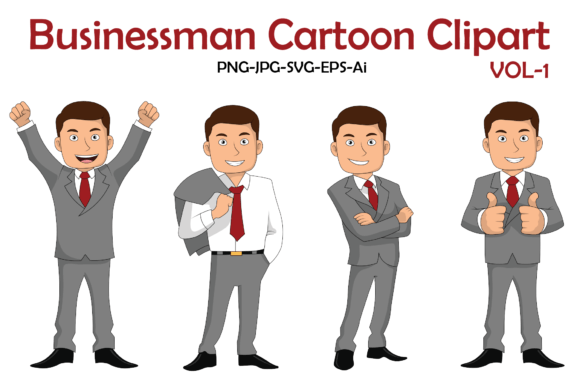 Versatile Businessman Vector Clipart Set