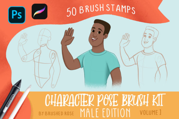 Comprehensive Character Pose Brush Kit