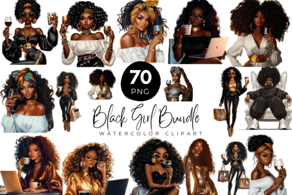 Empowering Black Girl Clipart Collection
