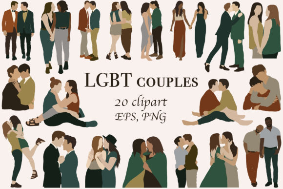 Modern Abstract LGBT Clipart Collection