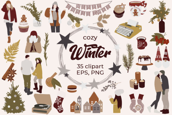 Winter Joy Clipart Collection
