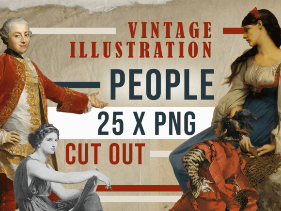 Vintage Collage Elements Mega Pack