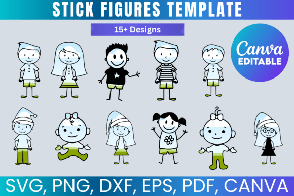 Creative Stick Figures Design Bundle