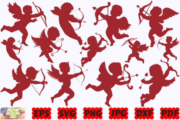 Cupid and Angel SVG Digital Design Set