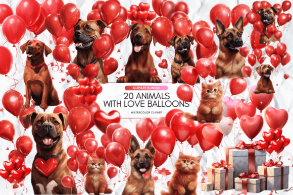 Love-Themed Animal Clipart Collection