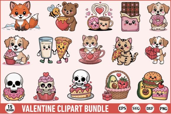 Romantic Valentine Clipart Collection