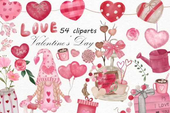 Valentine's Day Watercolor Collection