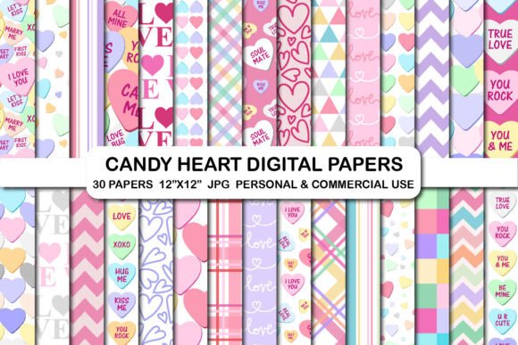Valentine's Day Digital Paper Pack
