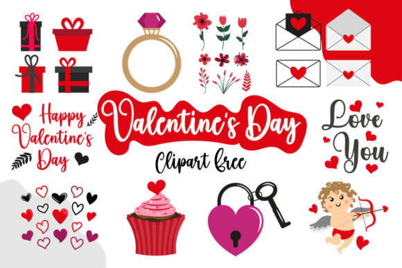 Valentine’s Day Clipart Graphics Set