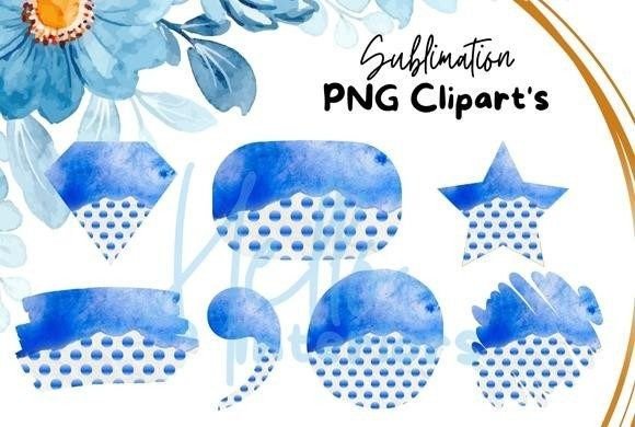 Colorful Sublimation PNG ClipArt Shapes