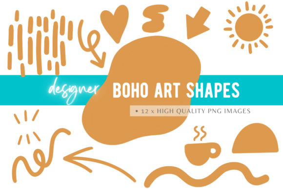 Versatile Boho Art Shape Graphics