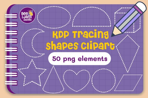 Unique Tracing Shapes Clipart Set