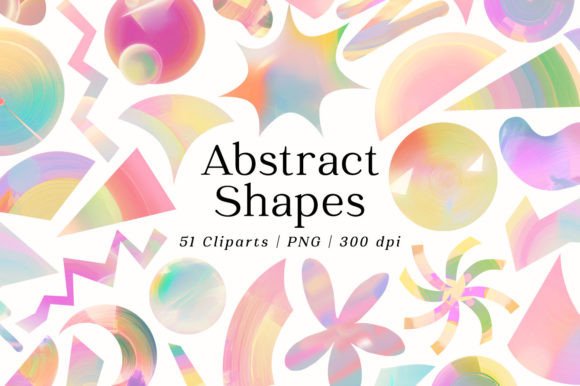 Cute Abstract Paint Shapes Clipart Collection