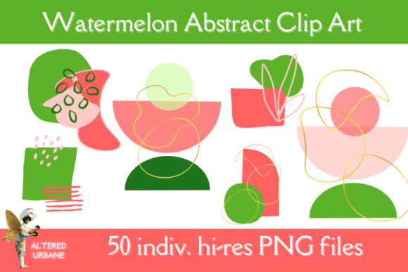 Summery Watermelon Abstract Art Collection