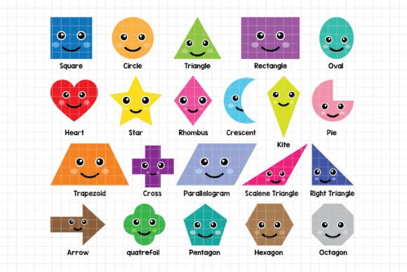 Vibrant Shapes Digital Clipart Set