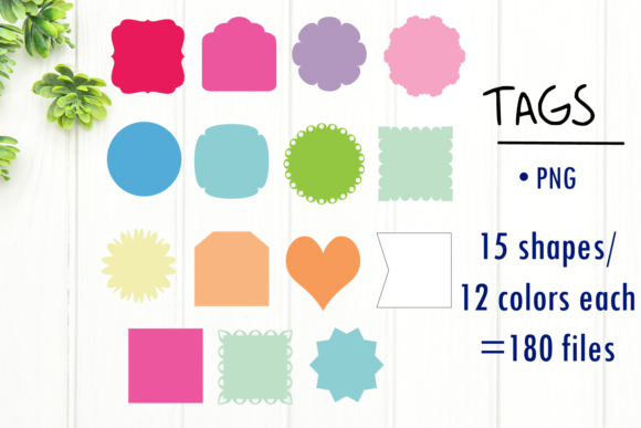 Colorful Digital Frames and Shapes Pack